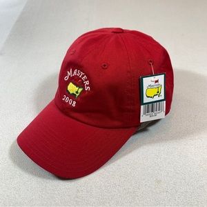 2008 masters golf hat cap new with tags red Augusta National